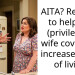 AITA? Refused to help my (privileged) wife cover her increased cost of living