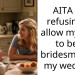 AITA for refusing to allow my twin to be a bridesmaid at my wedding
