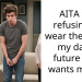 AITA for refusing to wear the dress my dad’s future wife wants me to?