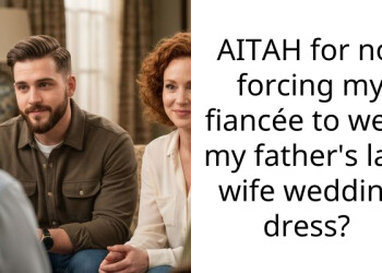 AITAH for not forcing my fiancée to wear my father’s late wife wedding dress?