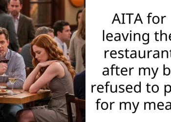 Woman Walks Out Of A Restaurant After Her Boyfriend Refuses To Pay For Her Meal