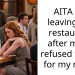 Woman Walks Out Of A Restaurant After Her Boyfriend Refuses To Pay For Her Meal