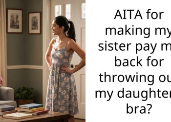AITA for making my sister pay me back for throwing out my daughter’s bra?