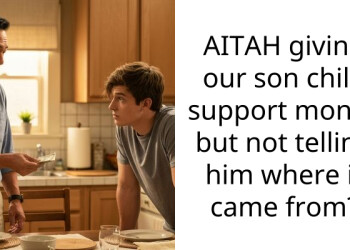 AITAH giving our son child support money but not telling him where it came from?