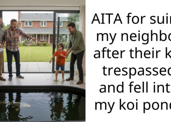 AITA for suing my neighbor after their kid trespa*sed and fell into my koi pond?