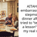 AITAH for embarra*sing my stepmom at dinner after she tried to “teach me a lesson” about my real mom?