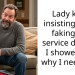 Lady kept insisting I was faking my service dog, so I showed her why I need him