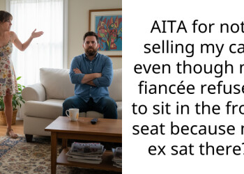 AITA for not selling my car even though my fiancée refuses to sit in the front seat because my ex sat there?