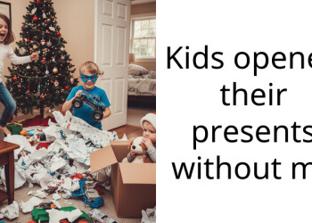 Kids opened their presents without me