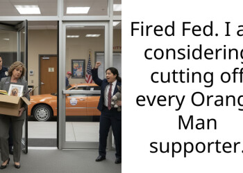 Fired Fed. I am considering cutting off every Orange Man supporter.