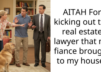 AITAH For kicking out the real estate lawyer that my fiance brought to my house?