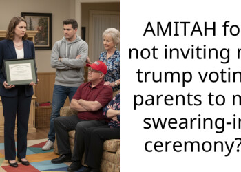 AMITAH for not inviting my trump voting parents to my swearing-in ceremony?