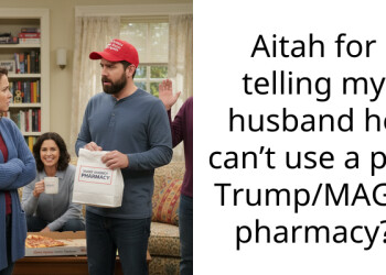 Aitah for telling my husband he can’t use a pro Trump/MAGA pharmacy?