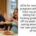 AITA for removing my pregnant wife’s hands from my plate and telling her to stop f**king grabbing food off my plate while I’m eating when she has her own plate in front of her?