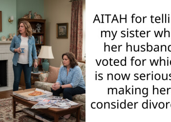 AITAH for telling my sister who her husband voted for which is now seriously making her consider divorce?
