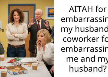 AITAH for embarra*sing my husband’s coworker for embarra*sing me and my husband?