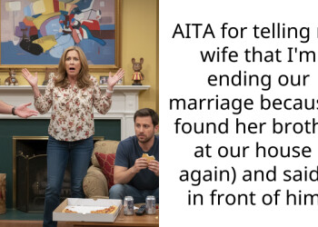 AITA for telling my wife that I’m ending our marriage because I found her brother at our house ( again) and said it in front of him?