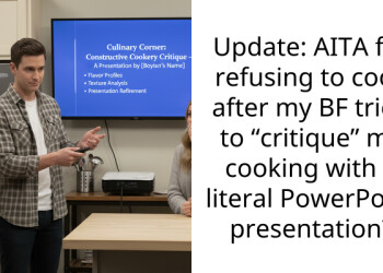 Update: AITA for refusing to cook after my BF tried to “critique” my cooking with a literal PowerPoint presentation?