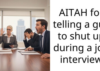 AITAH for telling a guy to shut up during a job interview