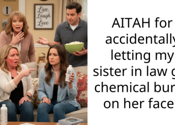 AITAH for accidentally letting my sister in law get chemical burns on her face.