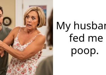 My husband fed me p**p.