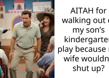 AITAH for walking out of my son’s kindergarten play because my wife wouldn’t shut up?