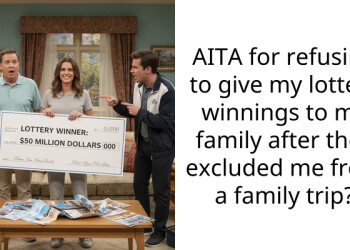 AITA for refusing to give my lottery winnings to my family after they excluded me from a family trip?