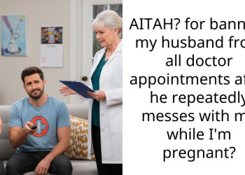 My husband kept tricking me while I was 6 months pregnant so I banned him from appointments