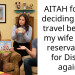AITAH for just deciding not to travel because my wife made reservations for Disney again?