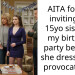 AITA for not inviting my 15yo sister to my birthday party because she dresses too provocatively?