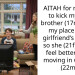 My girlfriend called my orphaned teenage brother a freeloader and demanded I kick him out