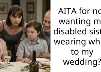 AITA for not wanting my disabled sister wearing white to my wedding?