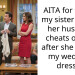 AITA for telling my sister I hope her husband cheats on her after she ruined my wedding dress?