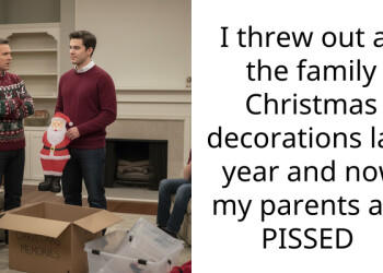I threw out all the family Christmas decorations last year and now my parents are P**SED