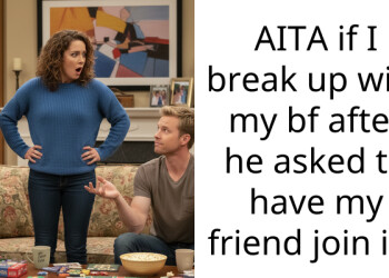 AITA if I break up with my bf after he asked to have my friend join in?