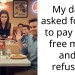 My date asked for me to pay for a free meal and I refused.