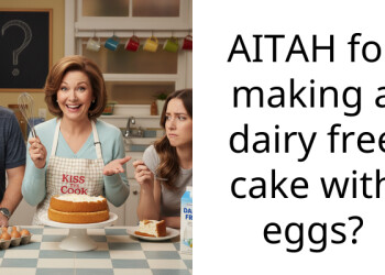 AITAH for making a dairy free cake with eggs?