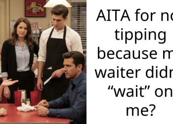 AITA for not tipping because my waiter didn’t “wait” on me?