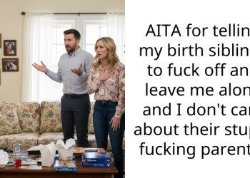 AITA for telling my birth siblings to f**k off and leave me alone and I don’t care about their stupid f**king parents?