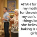 AITAH for kicking my mother out for throwing away my son’s baking things because she believes that baking is only for girls?