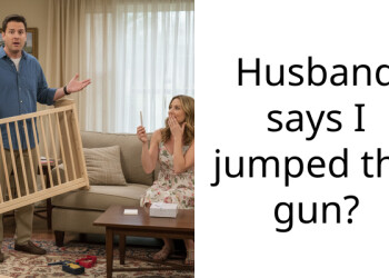 Husband says I jumped the gun?