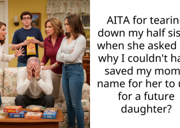 AITA for tearing down my half sister when she asked me why I couldn’t have saved my mom’s name for her to use for a future daughter?