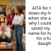 AITA for tearing down my half sister when she asked me why I couldn’t have saved my mom’s name for her to use for a future daughter?