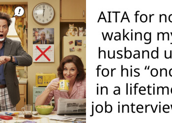 AITA for not waking my husband up for his “once in a lifetime” job interview?