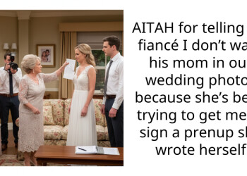 AITAH for telling my fiancé I don’t want his mom in our wedding photos because she’s been trying to get me to sign a prenup she wrote herself