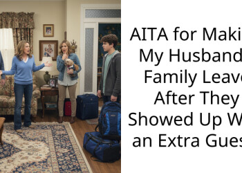 AITA for Making My Husband’s Family Leave After They Showed Up With an Extra Guest?