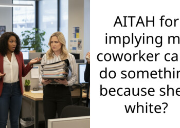 AITAH for implying my coworker can’t do something because she’s white?