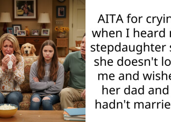 AITA for crying when I heard my stepdaughter say she doesn’t love me and wishes her dad and I hadn’t married?