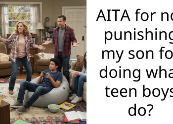 AITA for not punishing my son for doing what teen boys do?