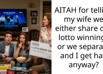 AITAH for telling my wife we either share our lotto winnings or we separate and I get half anyway?